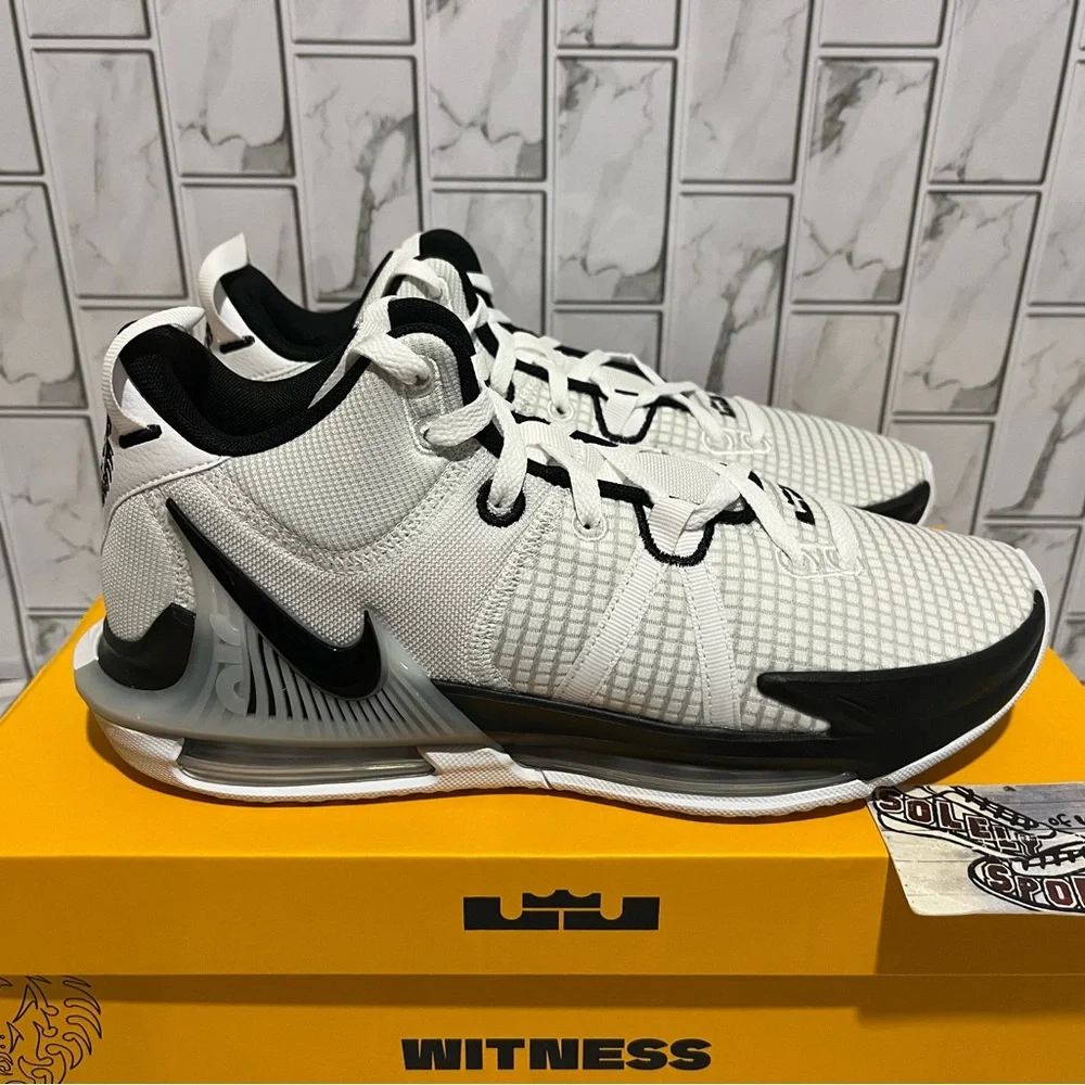 New Nike LeBron Witness 7 TB Basketball Shoes White Black Jordan Mens 10 - 13